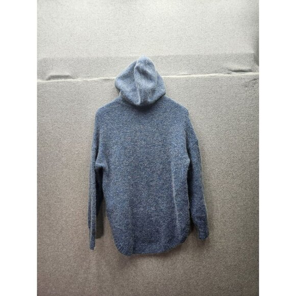 Madewell XS Womens Blue Knit Hoodie With Kangaroo Pocket  Acrylic/Wool Blend - Picture 6 of 6